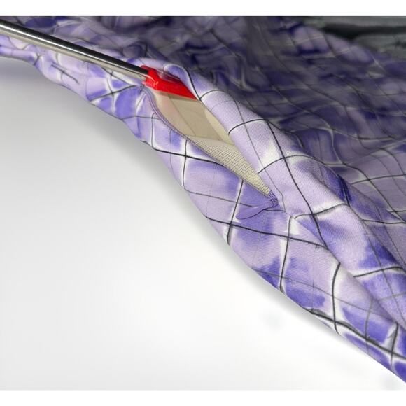 Title Nine Dream Dress XL Purple Panel Watercolor Pattern Cap Sleeve Scoop Neck - Picture 8 of 8